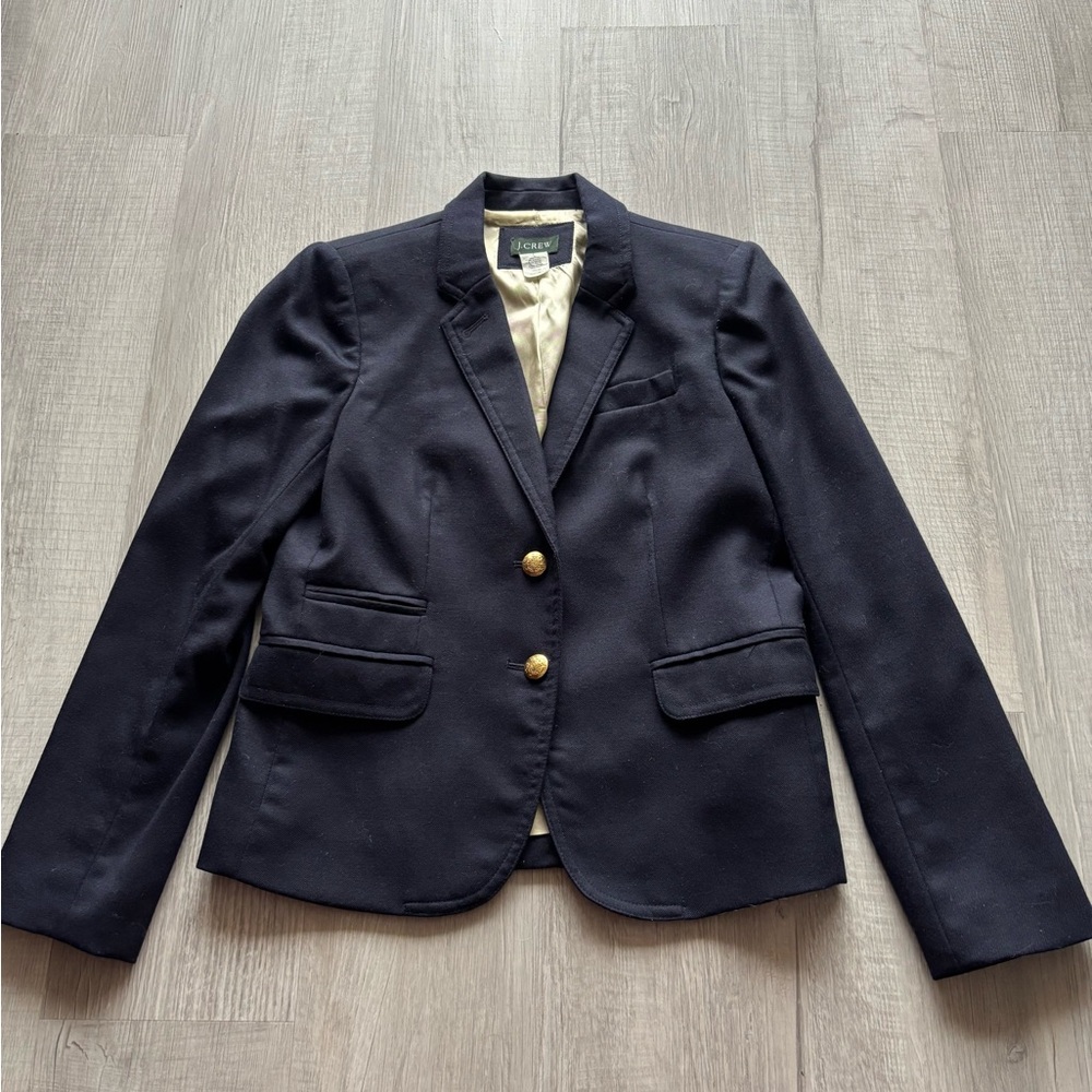 J.Crew navy wool Schoolboy blazer size 6